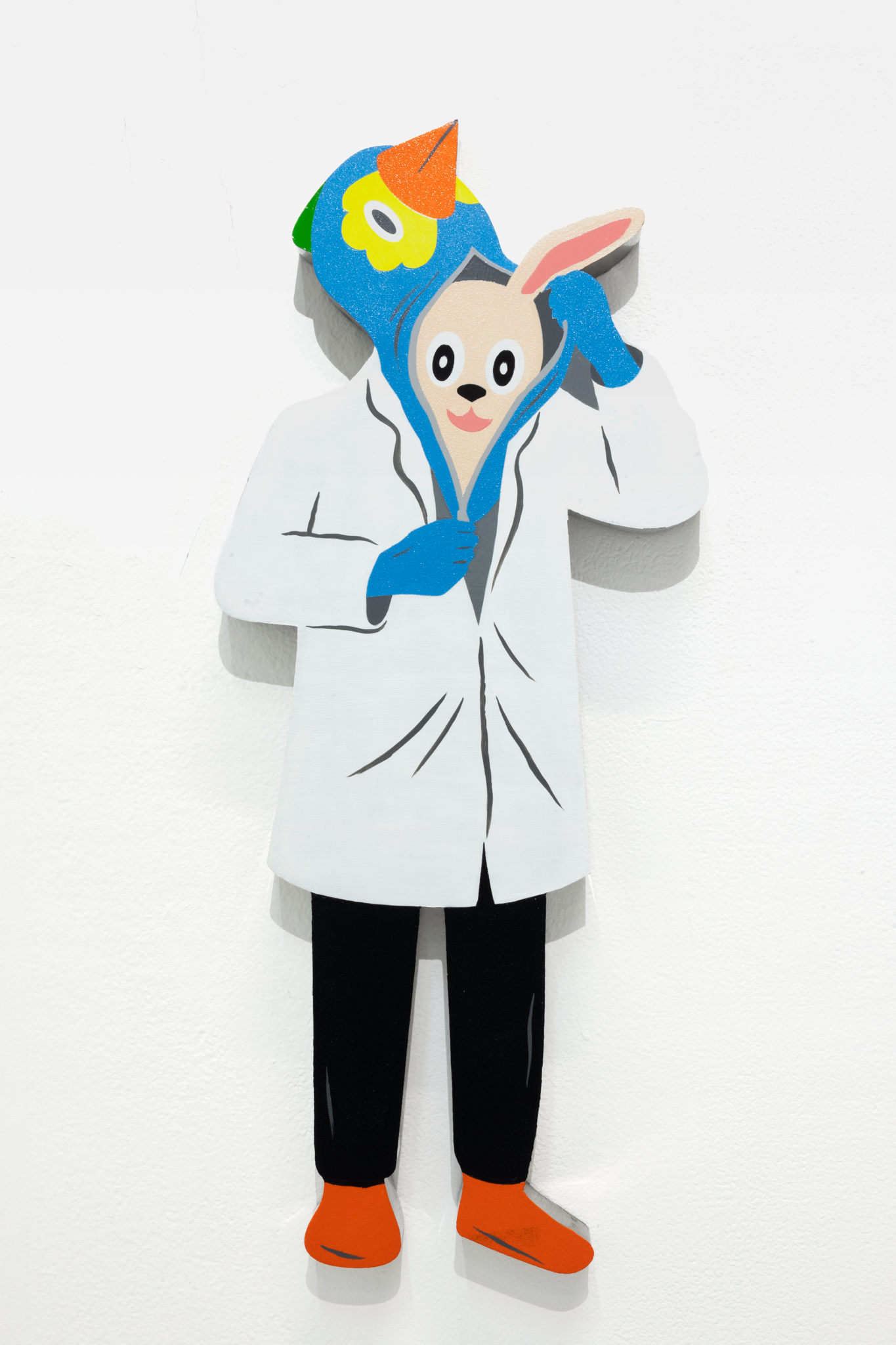 Sticker in Progress – Rabbit in Parrotman Skin