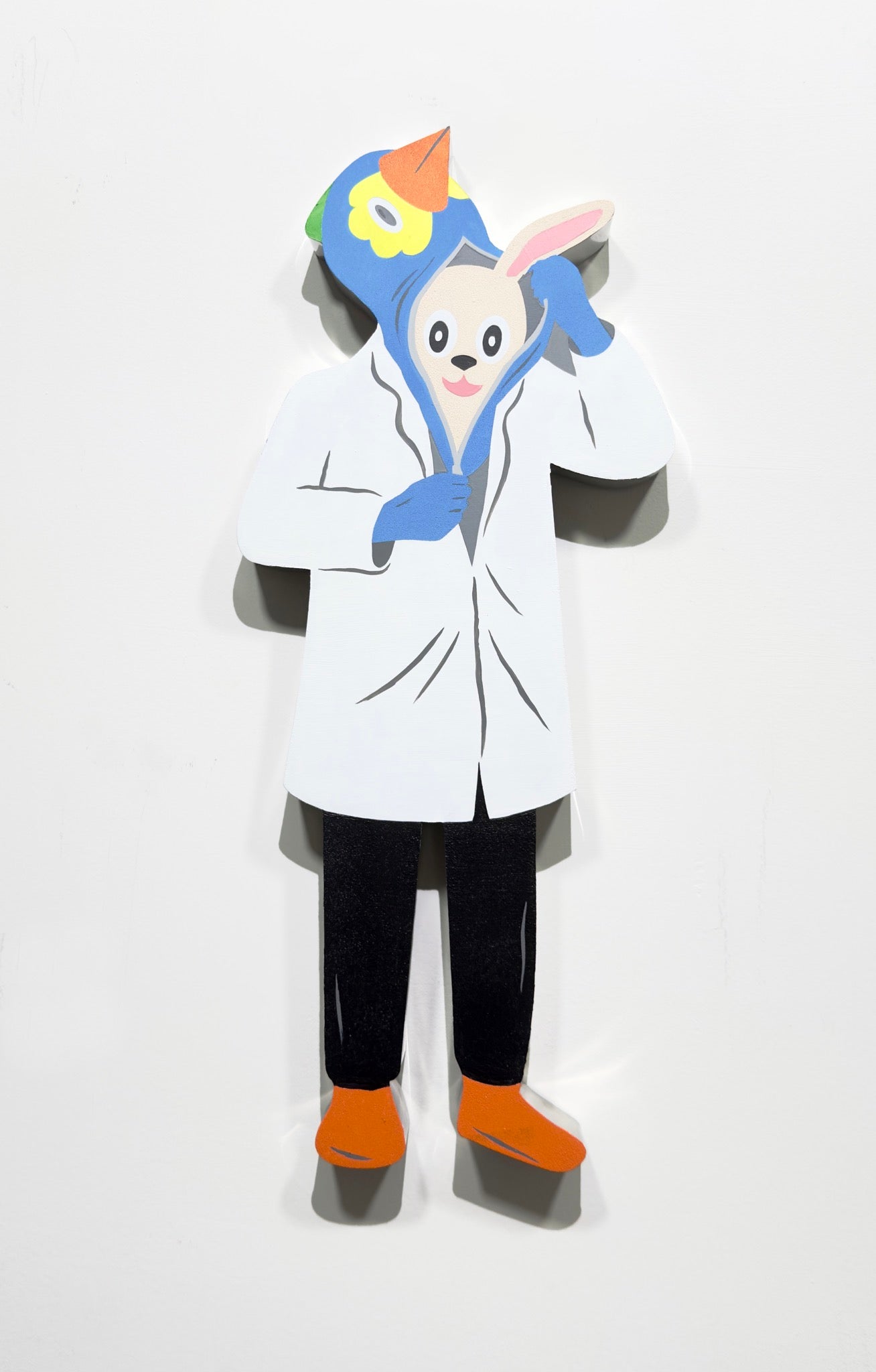 Sticker in Progress – Rabbit in Parrotman Skin